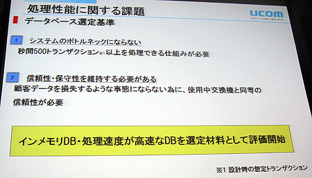 データベースの選定基準は高速処理と信頼性