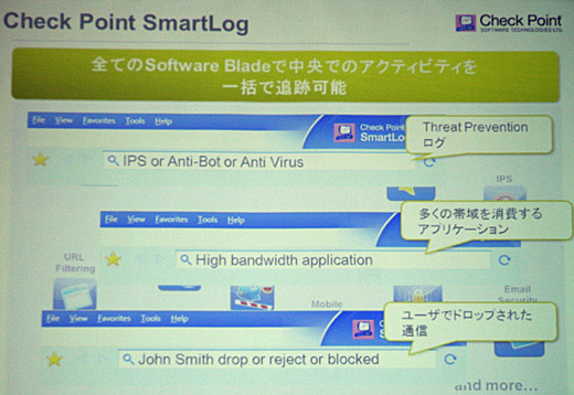 SmartLog機能により、写真のようなグーグルと同じようなキーワード検索ができるようになった