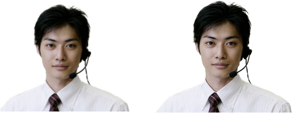通常モード(左)と高画質モード(右)の比較画像